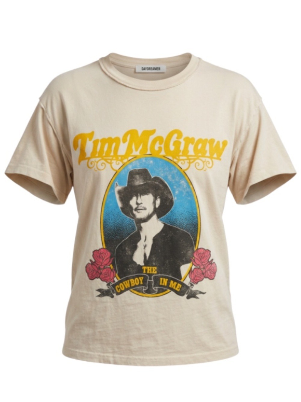 Daydreamer Tim McGraw Beige Graphic Tee - woman’s Casual Shirt